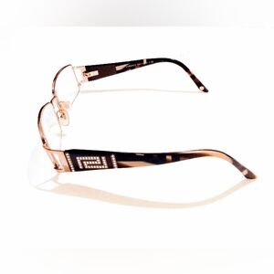 Vintage Versace Horn and Rhinestone Women's Frames Eyeglasses
